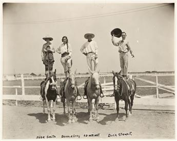 Gray, Bonnie Jean (1891-1988) Archive of Photos and Papers of the National Cowgirl Hall of Fame Inductee and Trick Rider.